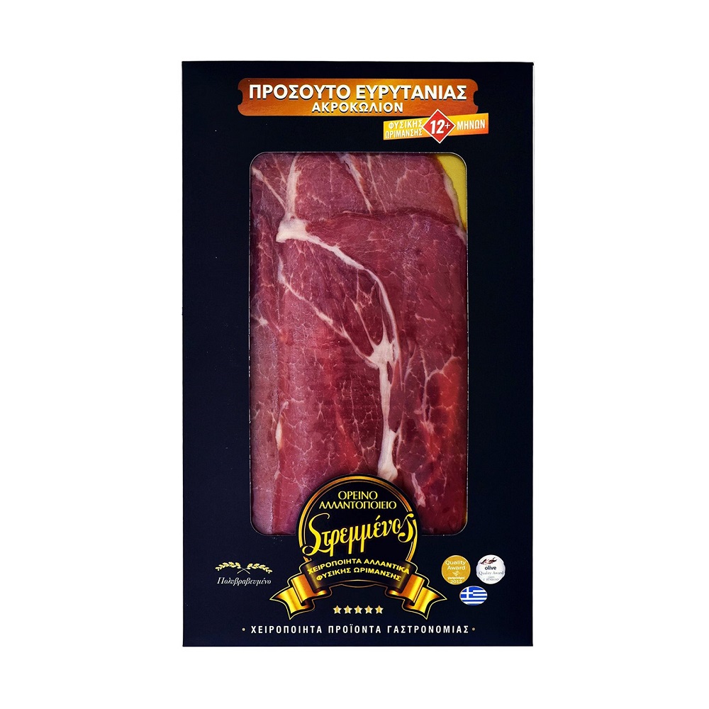 Prosciutto Ευρυτανίας σε φέτες, ΣΤΡΕΜΜΕΝΟΣ Prosciutto Ευρυτανίας σε φέτες, ΣΤΡΕΜΜΕΝΟΣ